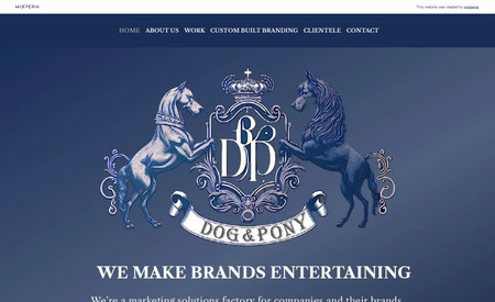 Dog and Pony: A EditorX site - Custom Built Branding AI-Amplied