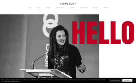 Megan Quinn Blog-ish: High profile director Megan Quinn, of Net-A-Porter fame, needed a website as dynamic as she is.