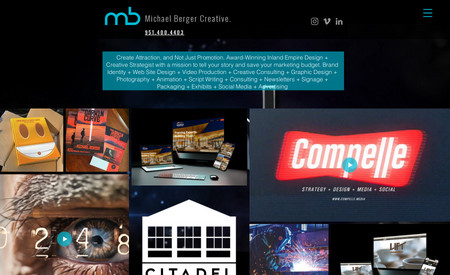Michael Berger Creative: MichaelBergerCreative is my company website built to show case my work (that I am not under non-disclosure agreements on, the larger clients don't let me speak). Here you will find examples, testimonials and who I am.