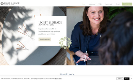 Light & Shade: Acupuncture Service Website.