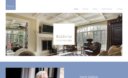 Baldwin Interiors: A redesigned website and updated identity for a client of over 15 years, moving and re-establishing her California Wine Country interior design business to the Eastern Carolina's Coast.