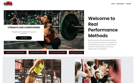 RPM: Real Performance Methods offers clients personal training services to become the best versions of themselves.

Work we did:
- Sitemap layout
- Design
- EditorX fully customized buildout
- made the client happy :)