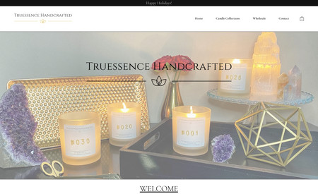 eCommerce Website Creation and SEO - Truessence Handcrafted Candles: Multi page eCommerce website with online payment capabilities and SEO