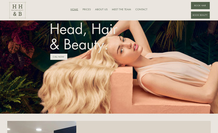 headhairandbeauty: Website redesign and reskin 