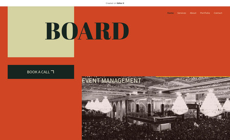 Board Events: Trendy website design for event management company