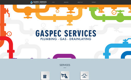 Gaspec Services: This client just wanted a simple web presence - they were worried about a lack of content but I was able to create something crisp and clean that gives them the presence they need. I started them off with a matching facebook page too.
