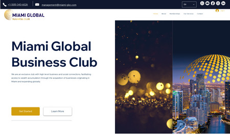 Miami Global: Website design for Miami Gloabl. 
Built on Wix Stuido.
Uses pricing plans