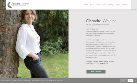 Cleandra Waldron Psychologist: Another psychologist site but with a difference and it's nice to be able to show the different character and approach of individuals that operate in the same world.  