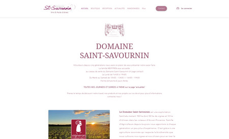 domainestsavournin: Site e-commerce pour la vente des vins du producteur. 
Création de la boutique en ligne complète.
Gestionnaire d'évènements.
Version mobile.