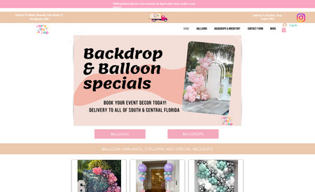 Backdrops & Balloons: Displaying the top party decoration company in South Florida.