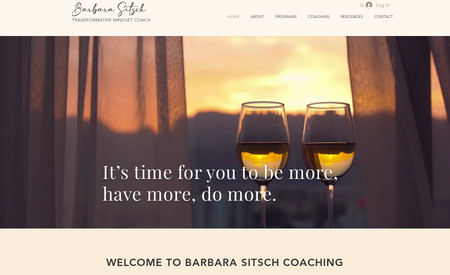 Barbara Sitsch: New website for a mindset coach with Wix Bookings and Wix Stores.