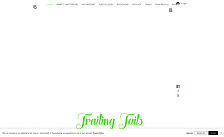 Trailing Tails - Dog training: Trailing tails wanted an impressive and functional website for customers to book classes. The site is clean and easy to navigate and allows customers to book on any classes and also then log on to check their bookings.