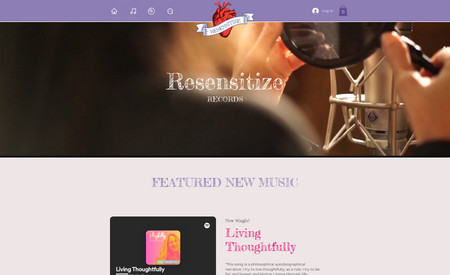 Resensitize Records: This &quot;indie&quot; record label&#39;s website helps them promote their artists and sell music — from CDs to digital downloads and more. And, it&#39;s poised for easy growth, so as their roster and products expand, it&#39;s easy to promote and sell their growing catalog.