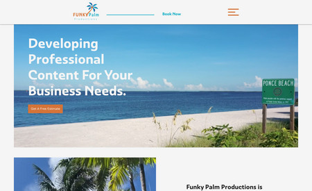 Funkypalmproductions: A modern and sophisticated portfolio website for a real estate and business photographer. We used a database to display their services and their portfolio pages and create a minimally designed and easy to navigate website to generate more leads and showcase their work.