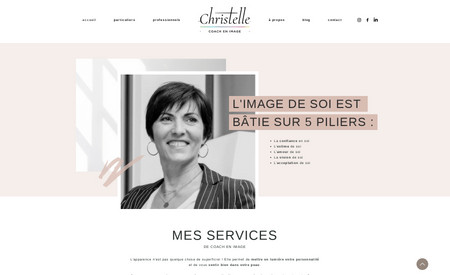 Christelle | Coach en Image: Création du site internet vitrine