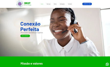 Okut: Desenvolvemos esse site para um cliente de Angola.