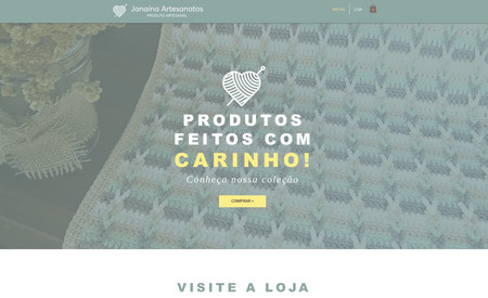 Janaina Artesanato: Site e-commerce desenvolvido para empresa de produção de produtos artesanais.