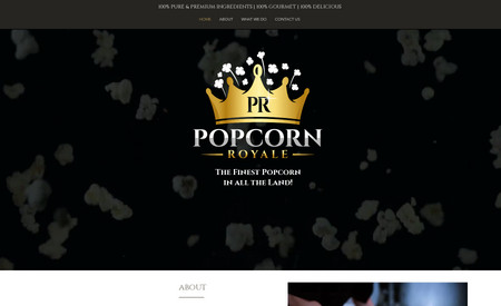Popcorn Royale: We helped with the design and development of this website. It is considered a classic website design.