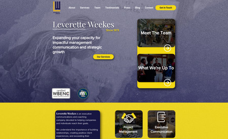 Leverette Weekes: This advanced site was so much fun! We were able to utilize some of the features our client wanted without taking away from our own creativity!