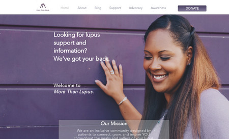 More Than Lupus: Complete Site Design