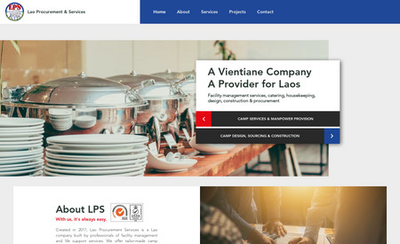 LPS: We created website from scratch for Lao Procurement & Services. The client already had all of their texts ready and the process was quick and efficient. 