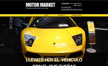 Motormarket: Website de tienda fisica de venta de automóviles de alta gama de segundo uso, administrada por el mismo cliente, en cuanto a la actualización de las unidades disponibles para la venta.