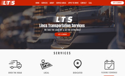 Lincs Transportation Website about a small local business that does fre...
