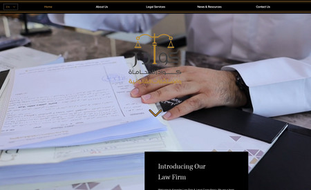 Kawader Law Firm: Full website Design with Arabic and English content creation