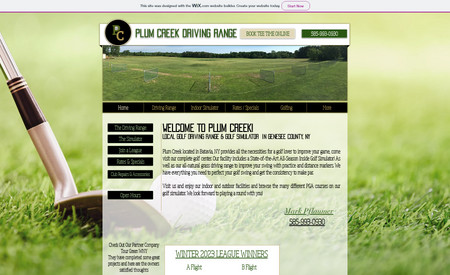 Classic Website - Plum Creek Driving Range: This project was a complete design for the upgrade of their brand. The additional feature was an online booking to increase their booking capabilities. 