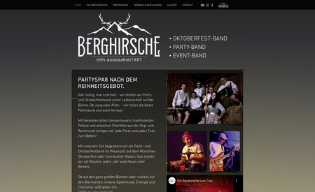 www.berghirsche.de: Design, Layout & audiovisuelle Untermalung.
Pflege von Terminkalender, Buchungsanfrageformular, uvm.