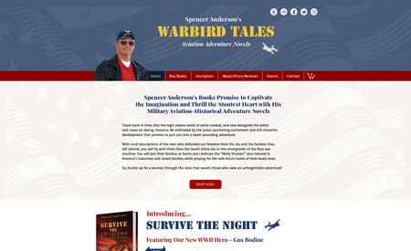 warbirdtales: Redesigned website highlighting his new book and making the site easier to navigate.