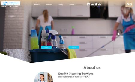 GMS Cleaning Service: Sitio web para servicios de limpieza.