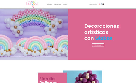 Fiorella Ballons: Diseño de sitio web