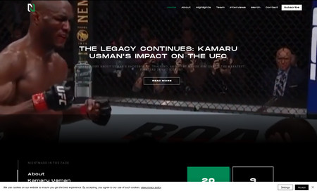 Kamaru Usman: Kamaru Usman, "The Nigerian Nightmare," is a force to be reckoned with in the world of mixed martial arts. As the current top pound-for-pound fighter in the UFC, he needed a website that would reflect his brand and enhance his connection with his fans. That's where we came in. 

Our team had the honor of collaborating with Kamaru Usman's management to give his website a much-needed facelift. We designed a website that was sleek and modern, with a focus on high-quality visuals and user experience. The homepage featured a full-screen video of Kamaru in action, along with a clear call-to-action to subscribe to his email list. The navigation bar was easy to use, with sections for news, videos, and a bio that highlighted Kamaru's accomplishments and personal story.