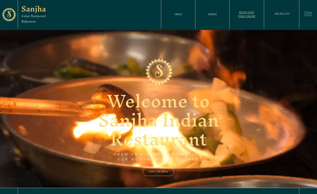 Sanjha Indian Restaurant: This popular restaurant specialises in North Indian Cuisine. They requested a website that allowed their clients to book a table online as well as promote their extensive menu. 