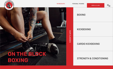 On The Block Boxing - Editor X, Online Booking Integration, Blog, SEO: This local boxing gym is new and is run by a local boxing champion. He needed a site to showcase the gym, classes, and his experience. We manage blog writing and SEO ongoing. 