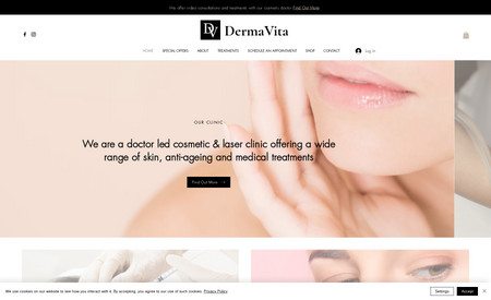 Derma Vida: Stunning website for an established cosmetic clinic, giving viewers a sense of comfort and trust. 