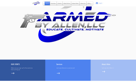 Armed By Allen, LLC: Gun Safety is extremely important in our community, so when one of the local community members reached out to my company, we developed them a website immediately to help people develop training. 