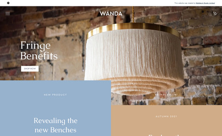 WANDA: We created the brand and identity for WANDA, including an online presence covering Instagram icons and website. The website houses a shop and project pages for interior design and photography.