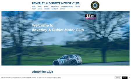 Beverley Motor Club: Built from scratch for a motor club to promote events and manage memberships.