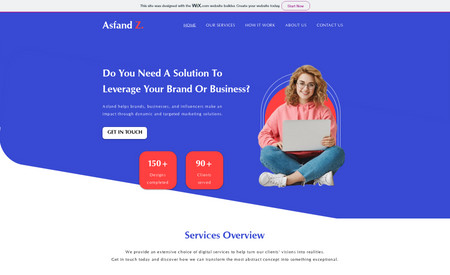 Asfand Z: It's our own agency website. We have designed it for the online presence of your design agency. 