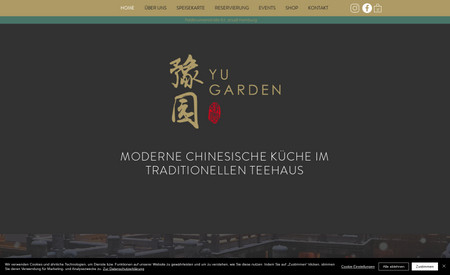 Yu Garden: Restaurant Website mit Wix Restaurants