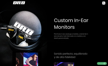 DRB: In-Ear Monitors: Página para fabricante de audífonos