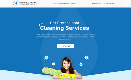 Beyond Cleaning Inc.: Web design, Development, Basic SEO, Content creation. 