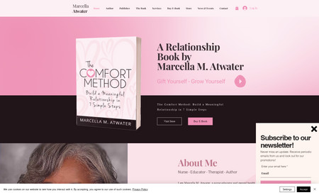 Marcella Atwater: Book store and consultation for authors, I redesigned the homepage better, and I also made more pages, I added all the products and I did every necessary setup till the website was ready to be launched