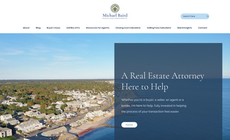 Michael Baird: Design and development of real estate attorney website on Editor X