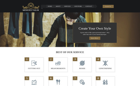 Mansons Tailor: I have design this complete website including logo and all pages