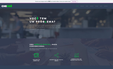 chegaae: Site destinado a agência de Marketing Digital Chegaaê!
