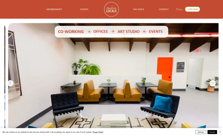 Creative Locale: Custom Wix Studio website for a co-working space.