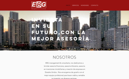 EBG Management & Consultants LLC: Website de empresa situada en USA, dedicada a la asesoría en inversiones. Se desarrolla el contenido y administra los embudos de venta para la captación de potenciales clientes.